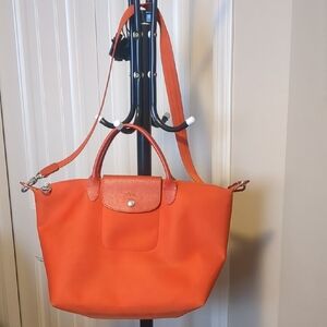 Longchamp Vibrant Orange Tote Bag